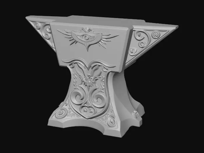 3D model for an evil looking black anvil