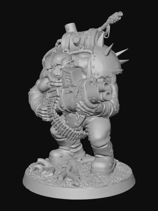 3D model for Orc Warrior with Heavy Rifle
