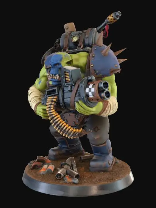 3D model for Orc Warrior with Heavy Rifle