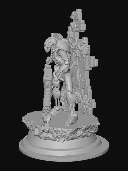 3D model for Neon Warrior Emergence