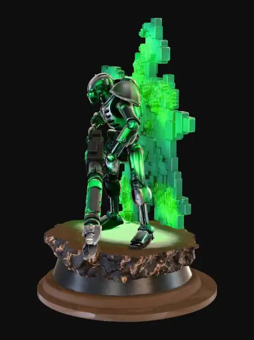 3D model for Neon Warrior Emergence