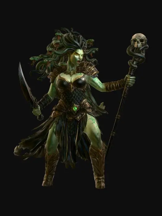 3D model for Medusa Warlord of the Ruined Temple