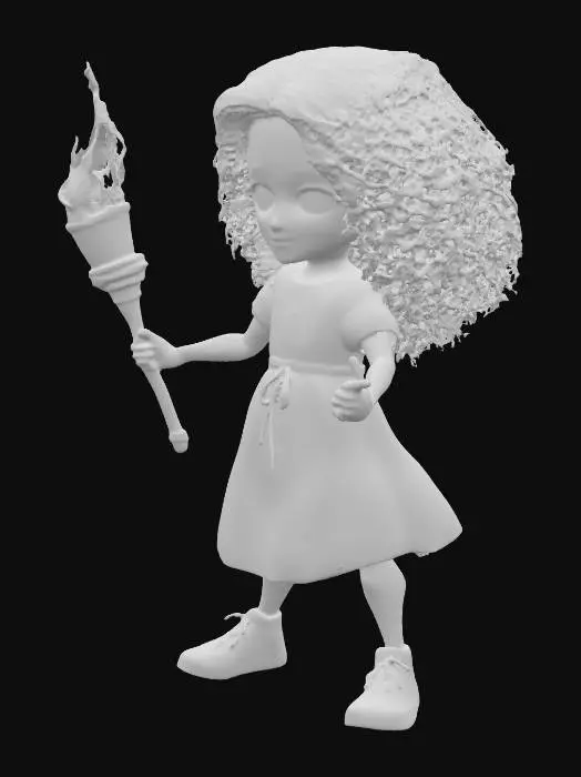 3D model for Torchbearer Girl