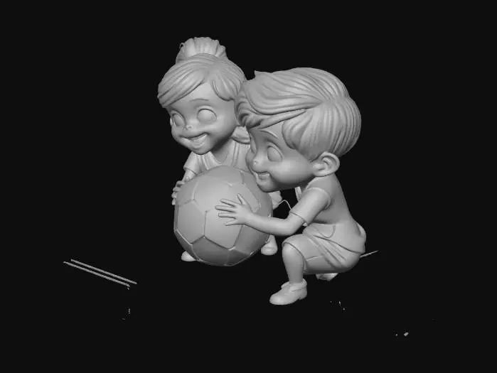 3D model for Create a bright and colorful 3D animated short for kids.
A sweet little girl named Anya is playing in the park with her toy ball. Another kid, Rohan, comes and asks to play too.
At first, Anya feels shy and doesn’t want to share, but then she smiles and decides to let Rohan join.
They both laugh, play catch, and other kids join in.
Show happy faces, cheerful music, and the park full of colors, flowers, and sunshine.
End with big text on screen: ‘Sharing makes everyone happy!