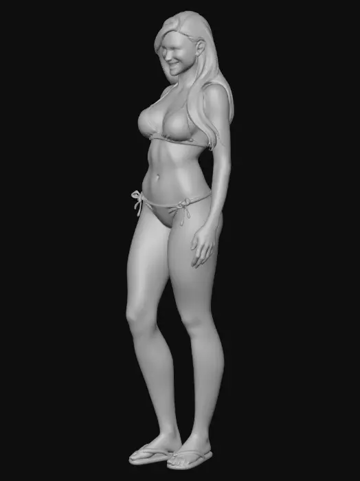 3D model for pitbabe in bikini without glasses