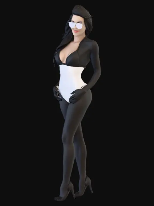 3D model for good looking grid girl wearing a bikini and high heels