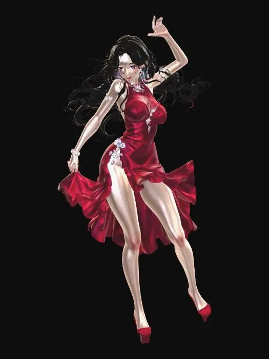 3D model for Scarlet Serenade female
