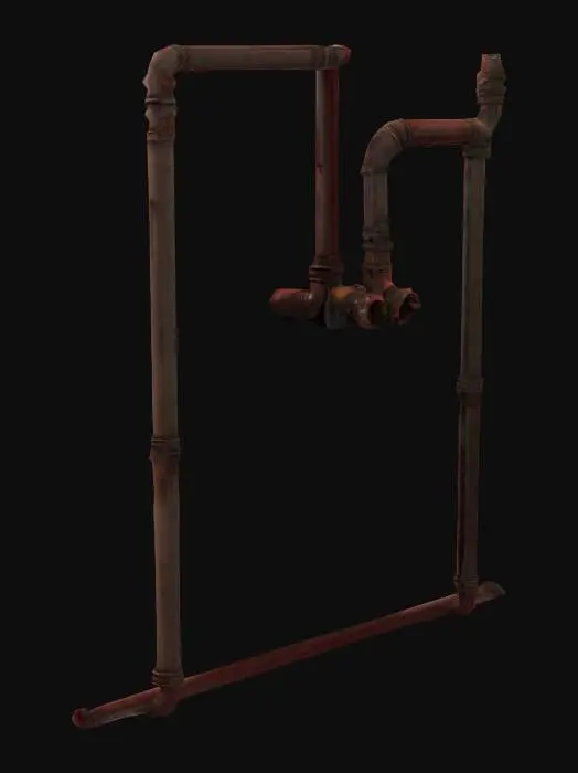 3D model for Dirty bloody wall pipes ps2 silent hill style