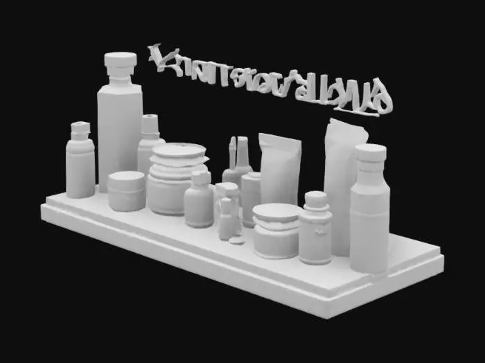 3D model for i want to creat hero section for my website ecommerce project the selling medics and drugs and beauty product 
the section should contain 3d model and the name of website 
PharmaHub