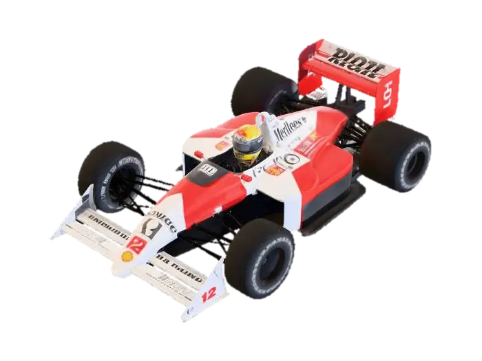 Formula 1 Legend on Track 3D model, vytvořený pomocí AI
