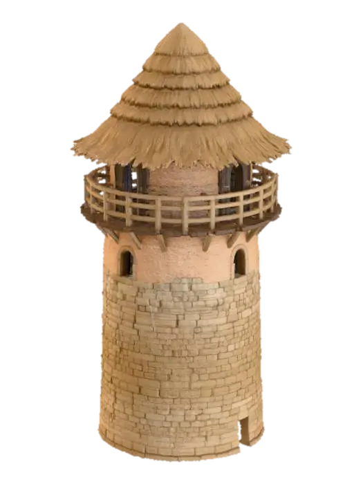 Stone Watchtower 由 aliziraptor — 使用 Meshy AI 3D 生成器製作，免費下載 FBX OBJ GLB STL
