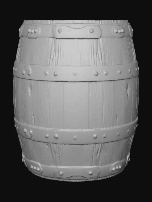 3D model for #thanksgiving#,Weathered Whiskey Barrel
