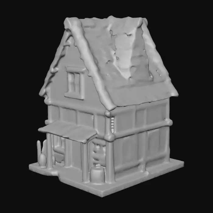 3D model for Anime style commoner building