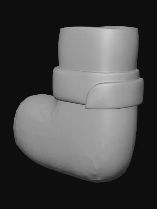 3D model for Red sock with Purple Stripe