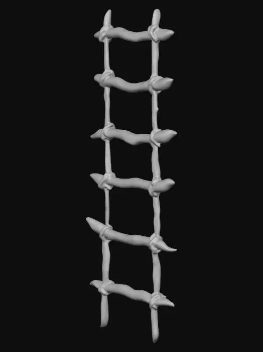 3D model for Wooden Rope Ladder