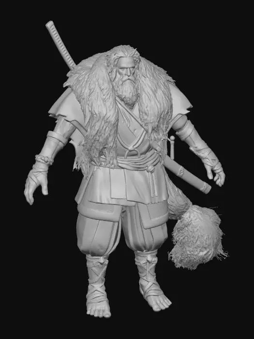 3D model for Elder Samurai Warrior