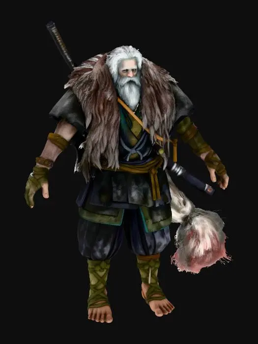 3D model for Elder Samurai Warrior