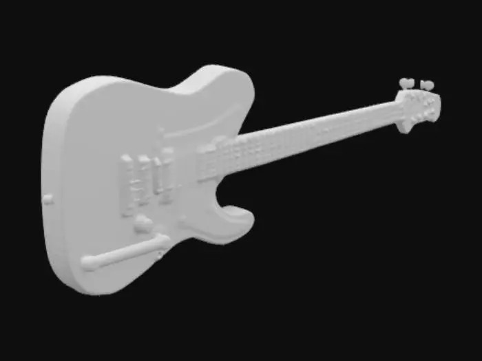 3D model for Realistic Fender Telecaster guitar, smooth and accurate, realistic headstock, high definition, HDR details, HDR Wood grain, 4k textures