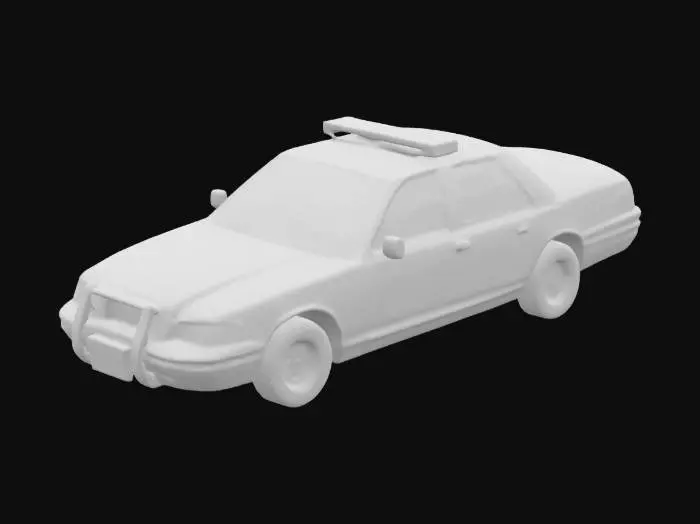3D model for High Detail American Police Car based on a Crown Victoria Sedan