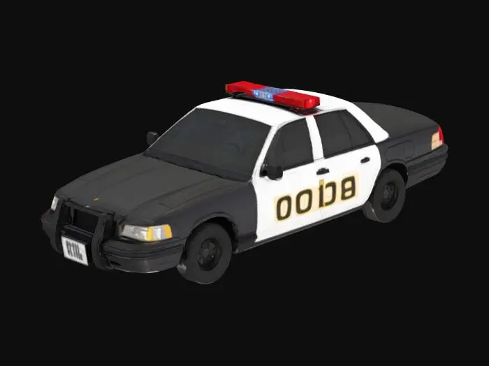 3D model for High Detail American Police Car based on a Crown Victoria Sedan