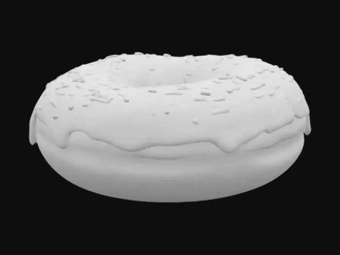 3D model for highly detailed donut