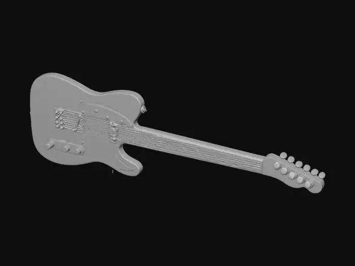 3D model for Black Telecaster