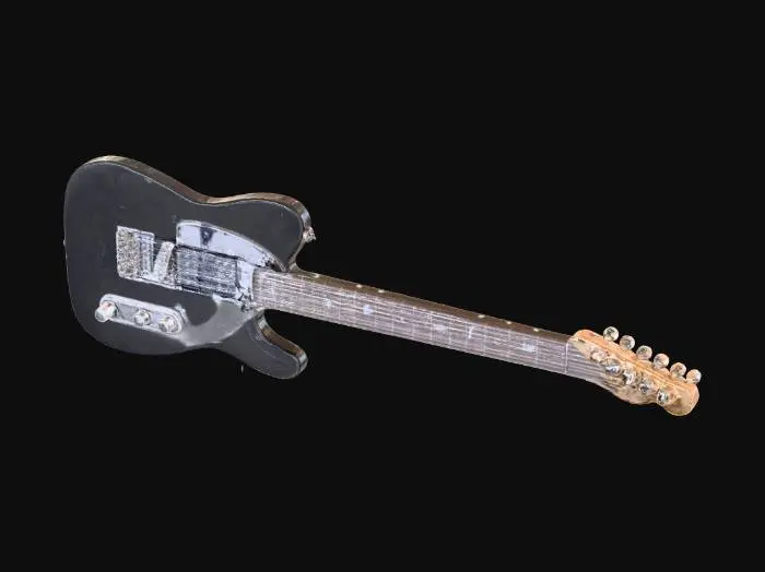 3D model for Black Telecaster