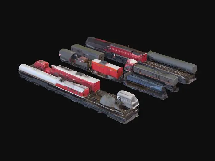 3D model for railroad junction yard in ultra high detail. should resemble reality