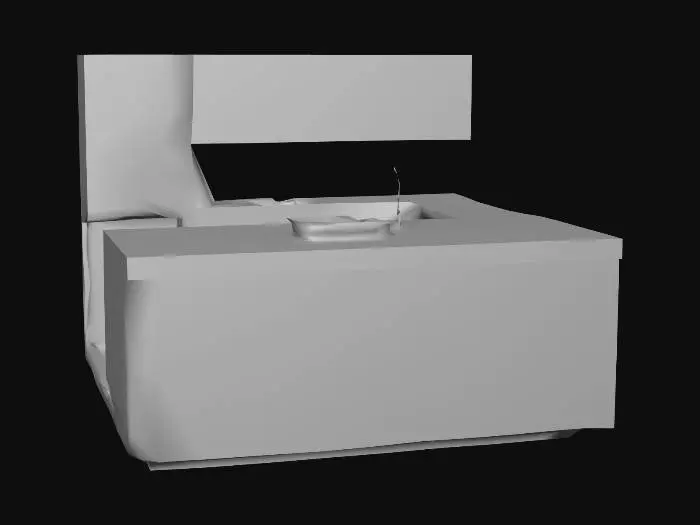 3D model for high definition modern home Kitchen counter with sink
