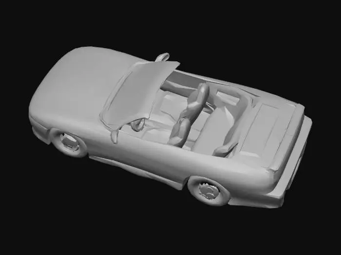 3D model for Red Convertible Nissan 240sx