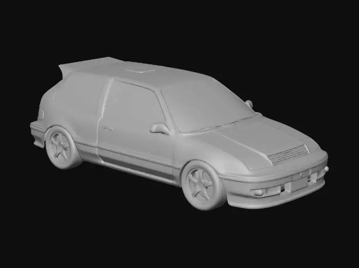 3D model for Red Civic Hatchback