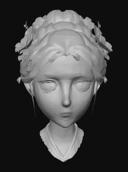 3D model for Ghibli anime art style Female head