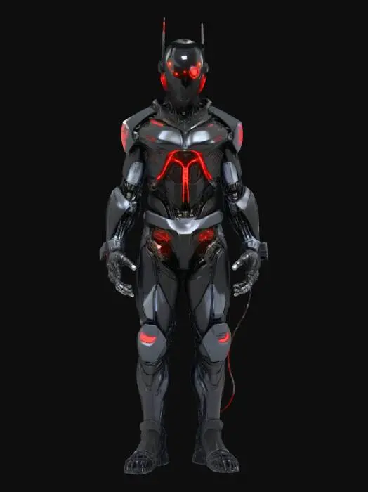 3D model for The ultimate cyberpunk type video game villain