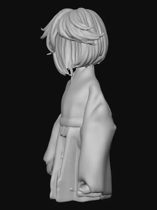3D model for empty Ghibli anime wig