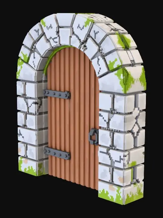 3D model for Create me a pixel art stone door way

Black Background