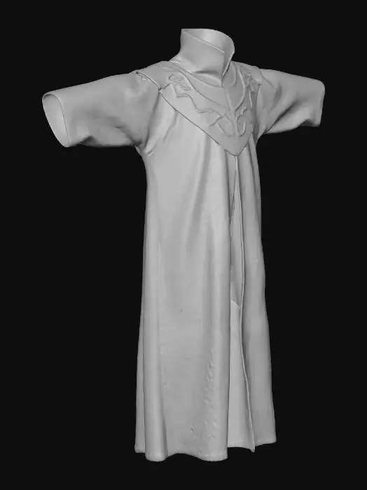 3D model for empty leather cloak in t-pose. 
 should be in standing position