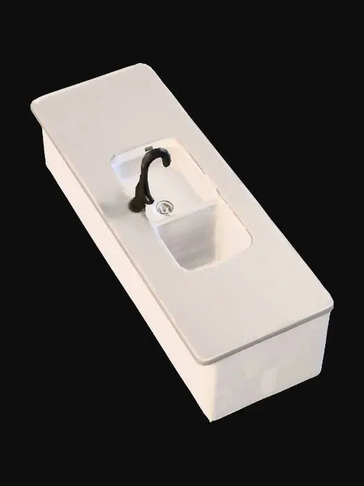 3D model for high definition modern home Kitchen counter with sink
