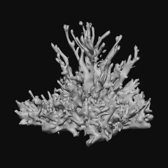 3D model for Anime art tyle coral reef with sharp and simple geometry 