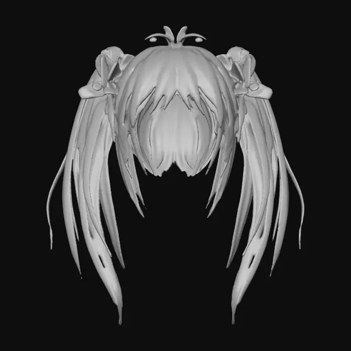 3D model for Anime Twin Tails