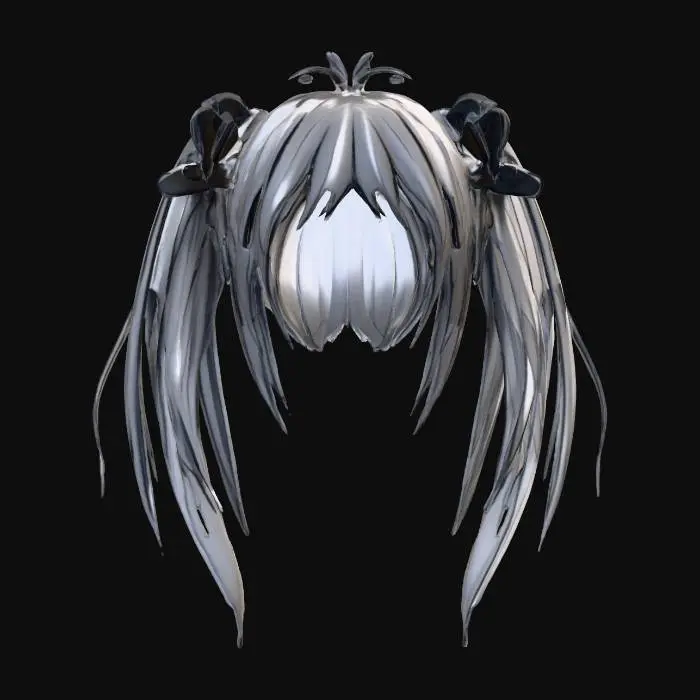 3D model for Anime Twin Tails