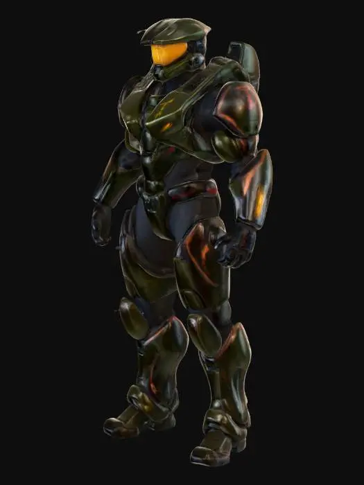 3D model for 微软公司制作的游戏光晕中的地狱伞兵角色