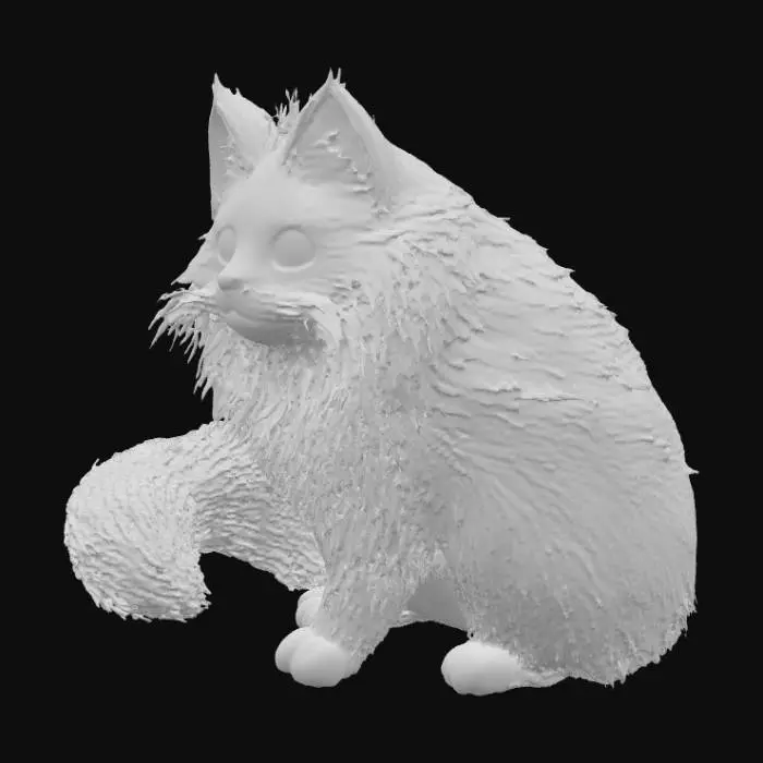 3D model for mainecoon cat, huge size, Hyper realistic

