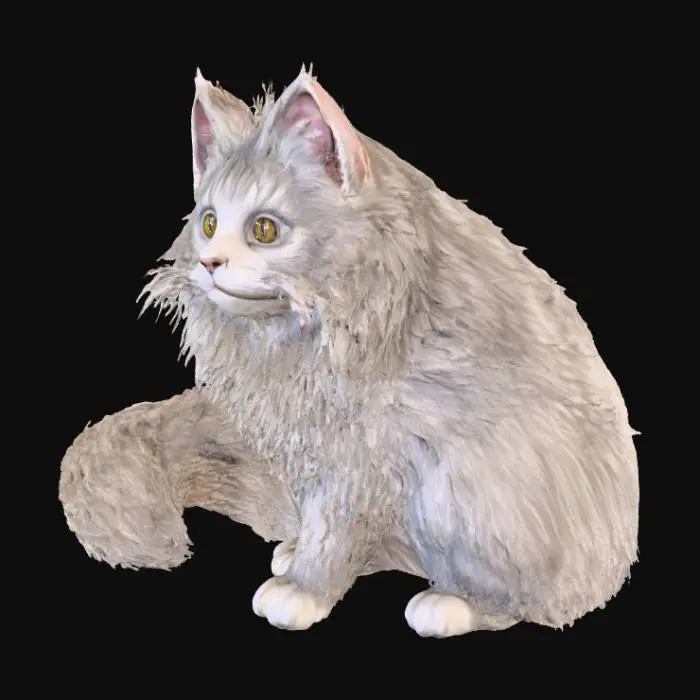 3D model for mainecoon cat, huge size, Hyper realistic
