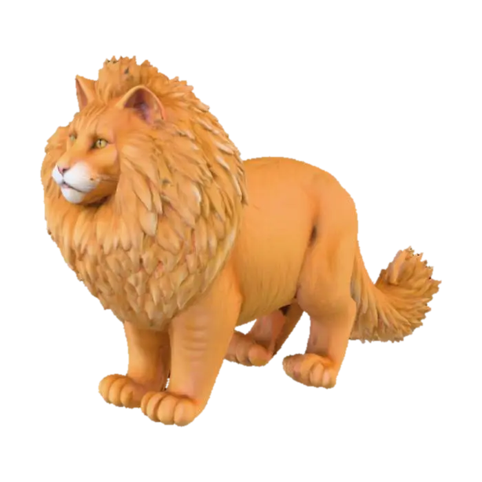 A hyper-realistic, colossal Maine Coon cat with an immense, shaggy coat of dense,… - Mainecoon 3D model, vytvořený pomocí AI