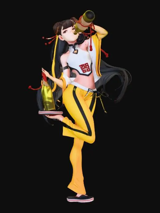 3D model for Drunken martial artist