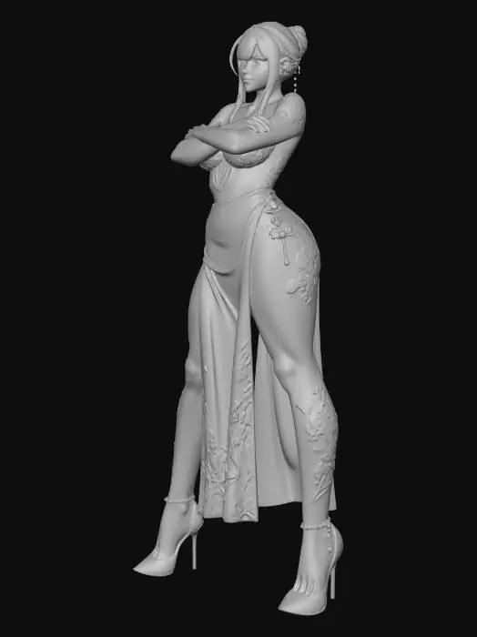 3D model for Midnight Silk and Inked Petals