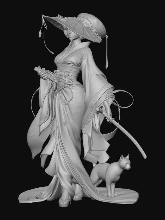 3D model for Crimson Sun Geisha