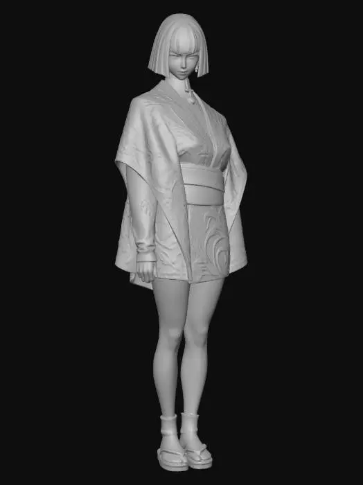 3D model for Crimson Kimono