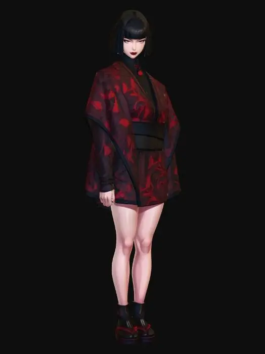3D model for Crimson Kimono