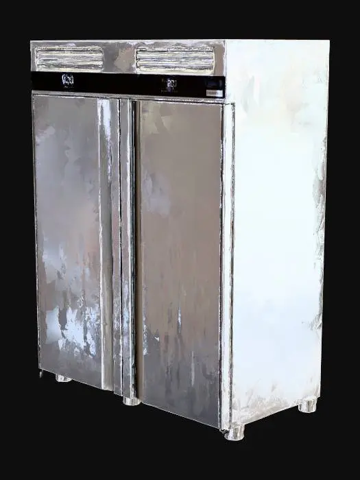 3D model for Stainless Steel Double Door Fridge